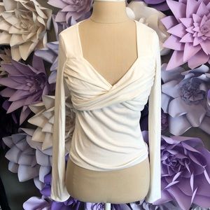 Long sleeve cream top